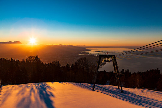 view of the sunset on pfaender