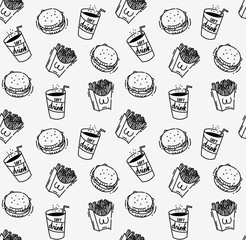Fast food seamless background