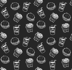 Fast food seamless background