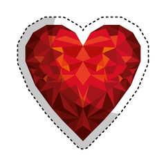 Plakat heart love decoration icon vector illustration design
