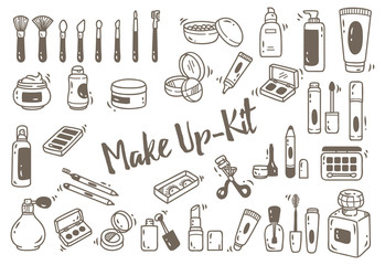 set of make up kit doodle