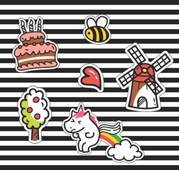 Cute cartoon patch collection