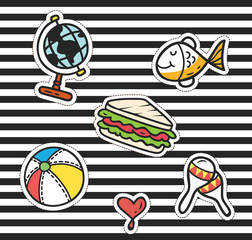 Cute cartoon patch collection