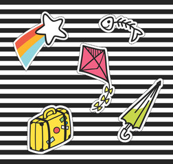 Cute cartoon patch collection