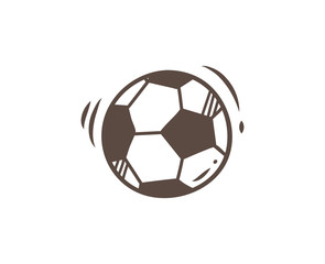 Obraz premium soccer ball icon in doodle style