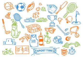 Sport doodle element