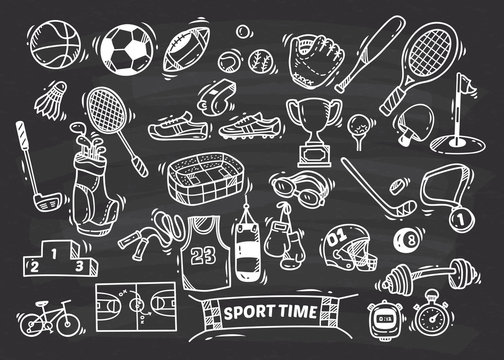 Fototapeta Element doodle sportu