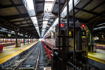 Obraz premium Train at Hoboken Station, New Jersey