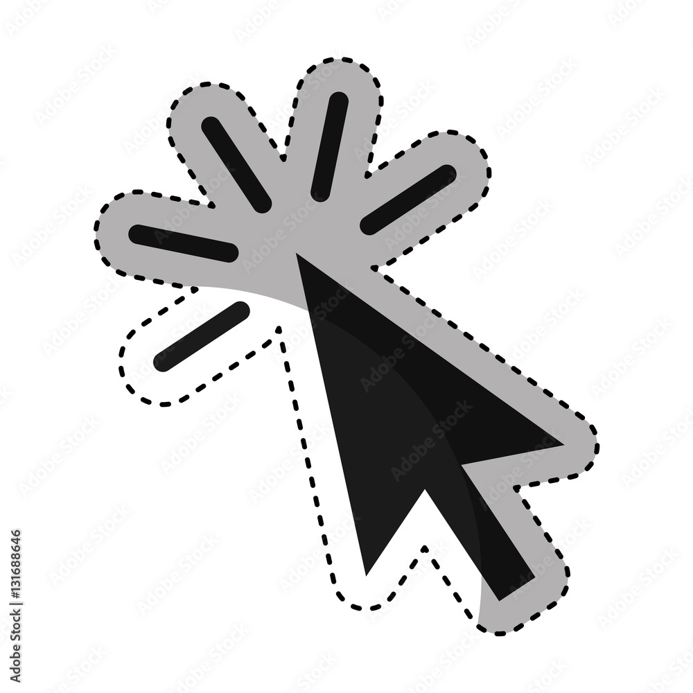 Poster arrow pointer isolated icon vector illustration design