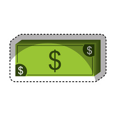 bill dollar isolated icon vector illustration design