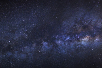 Close-up of Milky way galaxy with stars and space dust in the un
