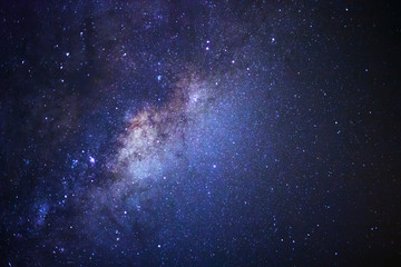 Close-up of Milky way galaxy with stars and space dust in the un