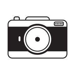 Camera Icon in trendy flat style isolated on white background. Camera symbol for your web site design, logo, app, UI, graphic Vector illustration,