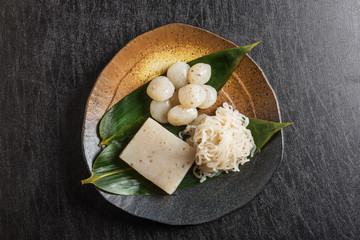 こんにゃく　しらたき　日本食 noodles made from konnyaku japan