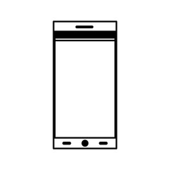 smartphone technology line icon vector illustration design