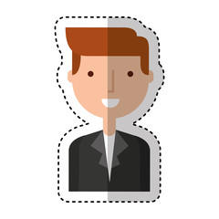 businessman character isolated icon vector illustration design