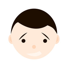 Fototapeta premium Cute child emotion, faces, kid icon avatar