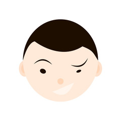 Fototapeta premium Cute child emotion, faces, kid icon avatar