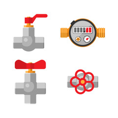 Pipes vector icons isolated.