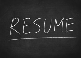 Obraz premium resume