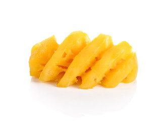 Fototapeta na wymiar Slice of pineapple isolated on white