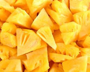 Close up slice pineapple background texture