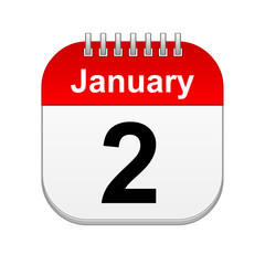 January 2 calendar icon