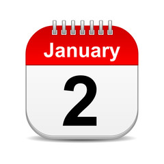January 2 calendar icon