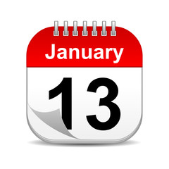 January 13 calendar icon