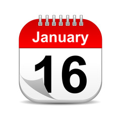 January 16 calendar icon
