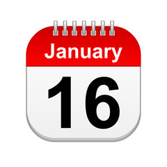 January 16 calendar icon