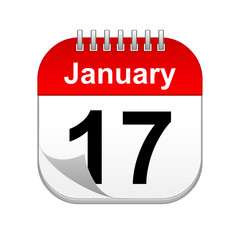 January 17 calendar icon