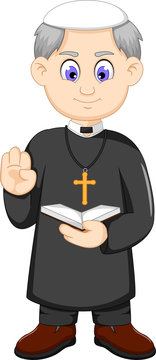 cartoon christian priest