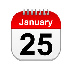 January 25 calendar icon