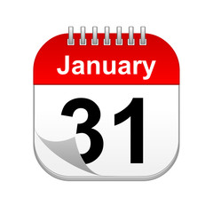 January 31 calendar icon
