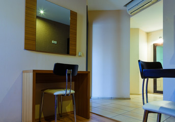 Interior of modern comfortable european resort hotel room