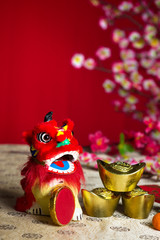 Chinese new year festival decorations, ang pow or red packet and