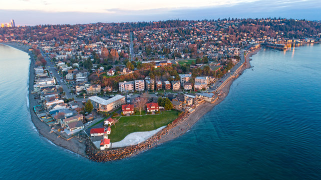 West Seattle Panoramic Aerial View