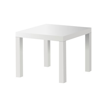 White table isolated. Vector illustration