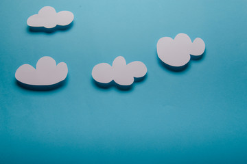 Paper plane, blue background