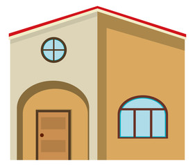 Big house painted in brown