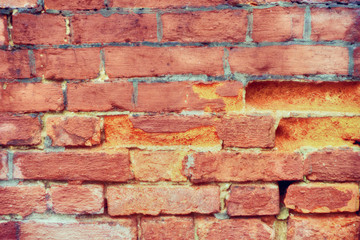 Texture of red brick wall