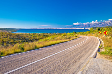 Naklejka premium Scenic road by the sea in Croatia