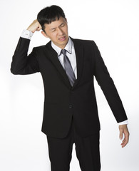 Businessman suffering from headache