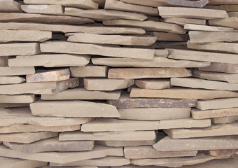 The Sandstone rock is composed of layers.