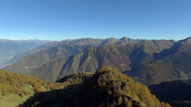 Aerial 4k - Valgerola (IT) - Vista aerea dal Monte Rosetta