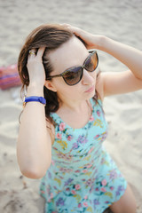 Young woman on a beach