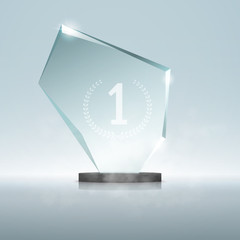 Glass Trophy Award. Vector illustration