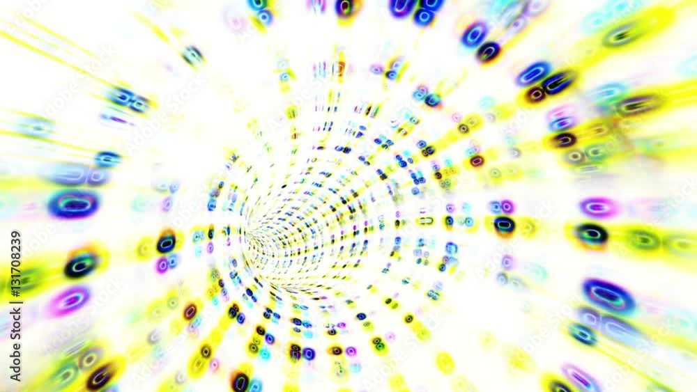 Canvas Prints a vortex tunnel of streaming abstract data (loop).