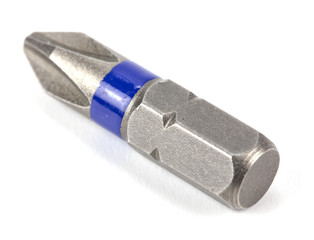 Screwdriver bits isolated on white background